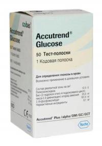 Тест-полоски Accutrend Glucose (Аккутренд Глюкоза 50)